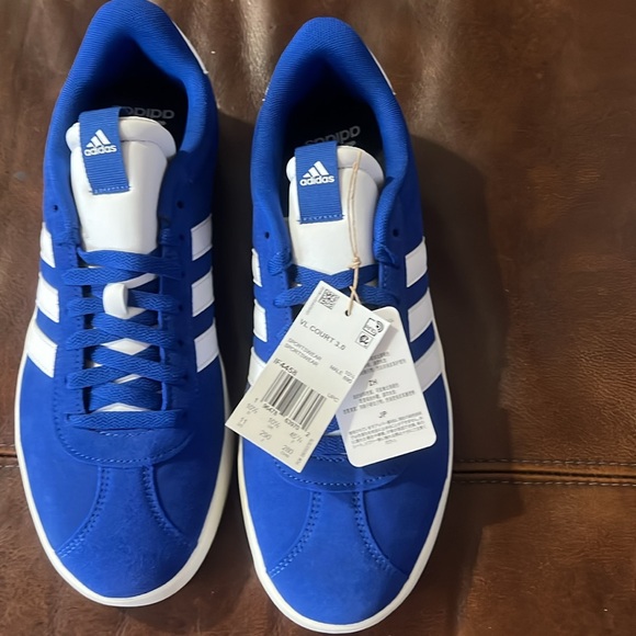 Adidas Men's Royal Blue and White Sneakers - Picture 3 of 4